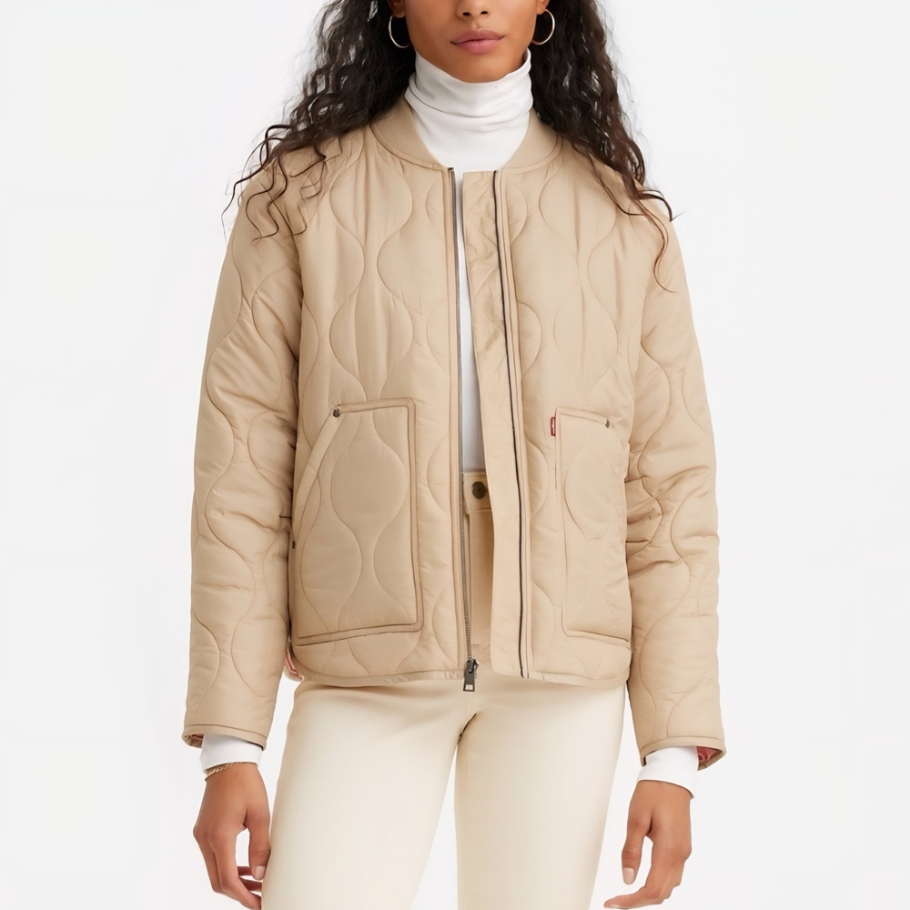 Levi's Cream Quilted Puffer Jacket